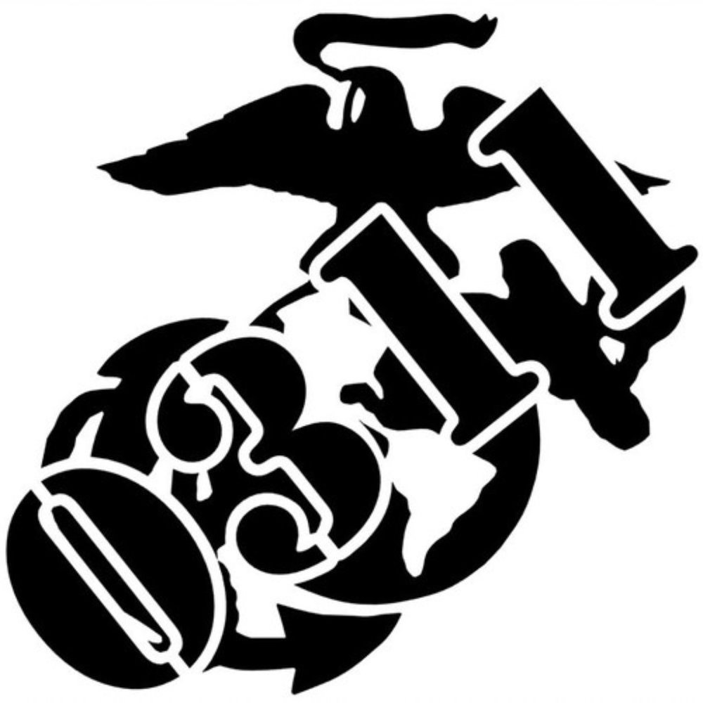 Vinyl Decal for Window - USMC 0311 Logo